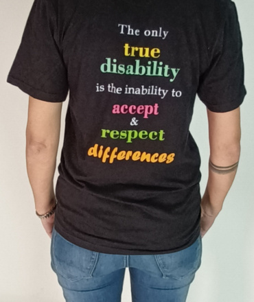 T-Shirt - Μαύρο (The only true disability is the inability to accept & respect differences)