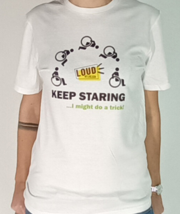 T-Shirt - Λευκό (Keep staring ...I might do a trick)